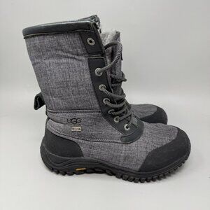UGG Australia Adirondack Gray Canvas Winter Snow Boots 1005589 Womens Size 7.5
